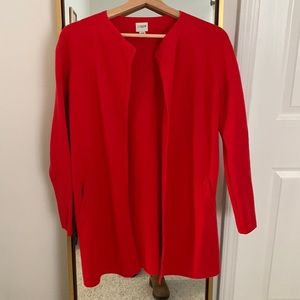 Red J Crew Cardigan